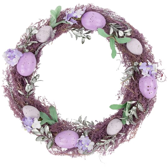 12" Lavender Speckled Egg Twig Wreath